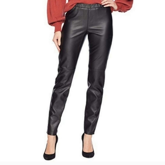MICHAEL Michael Kors Pants - EUC! Michael Kors Black Faux Leather Pants w/ Elastic waist band size 10.